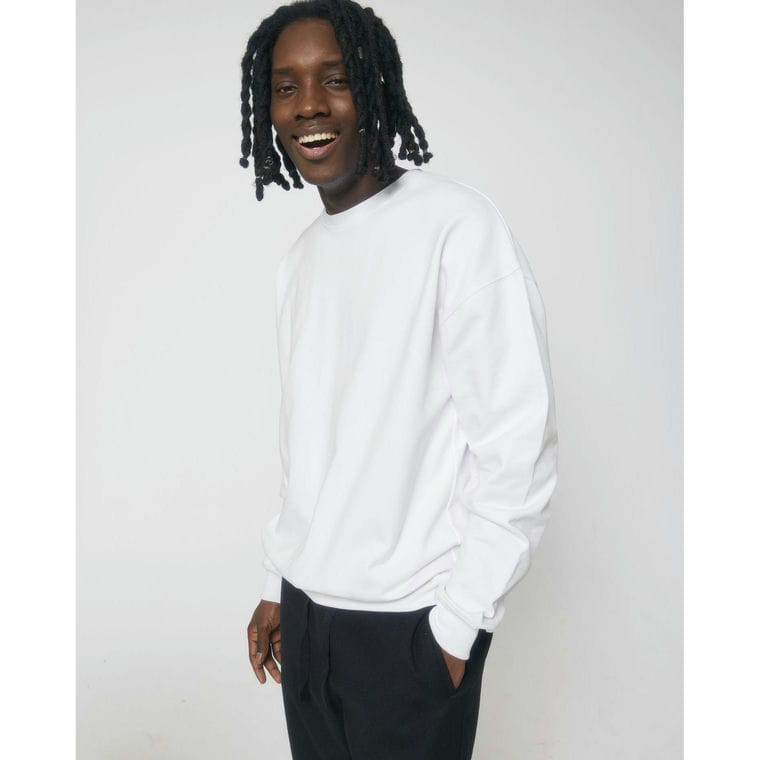 Bluză cu guler rotund Unisex Ledger Dry White L