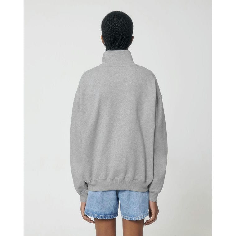 Bluză cu guler rotund Unisex Miller Dry Heather Grey XXL