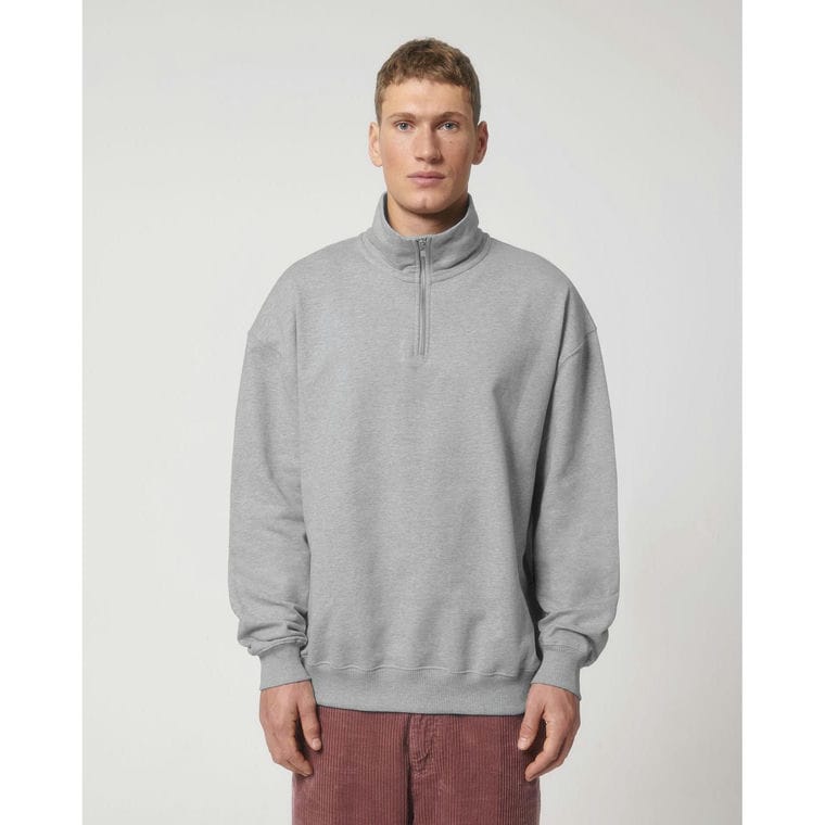 Bluză cu guler rotund Unisex Miller Dry Heather Grey XXL