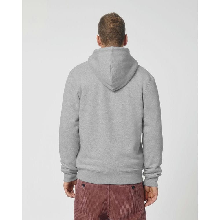 Hanorac cu glugă unisex cu fermoar Hygger Sherpa Heather Grey XS