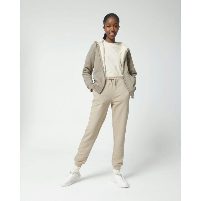 Hanorac cu glugă unisex cu fermoar Hygger Sherpa Heather Sand M