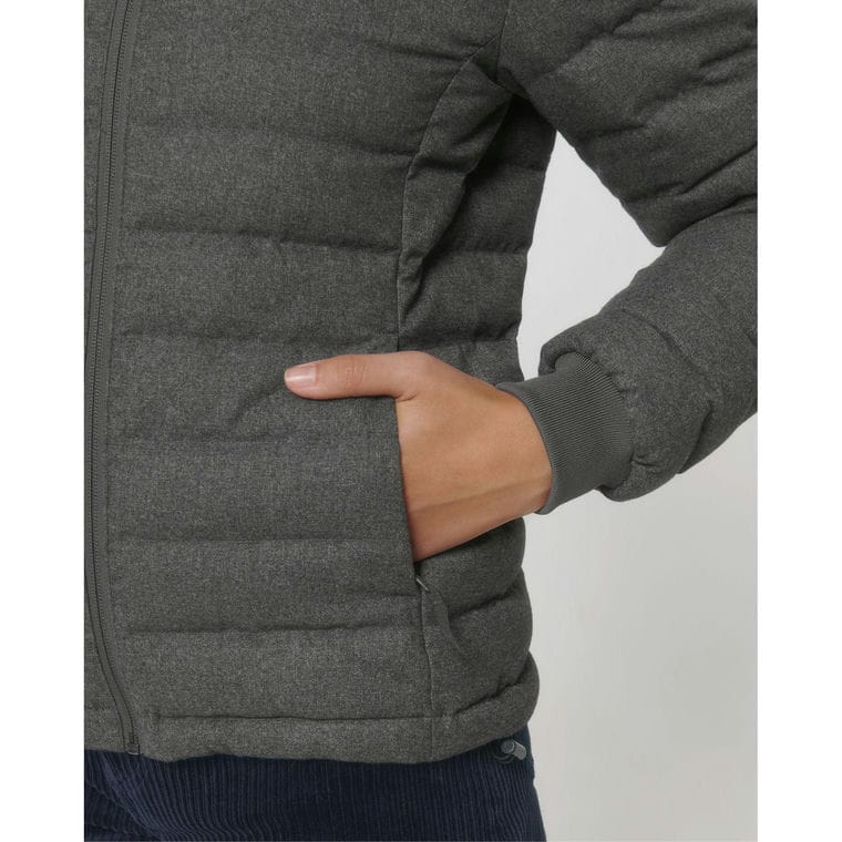 Jachetă căptușită pentru femei Stella Voyager Wool-Like  Deep Metal Heather Grey L