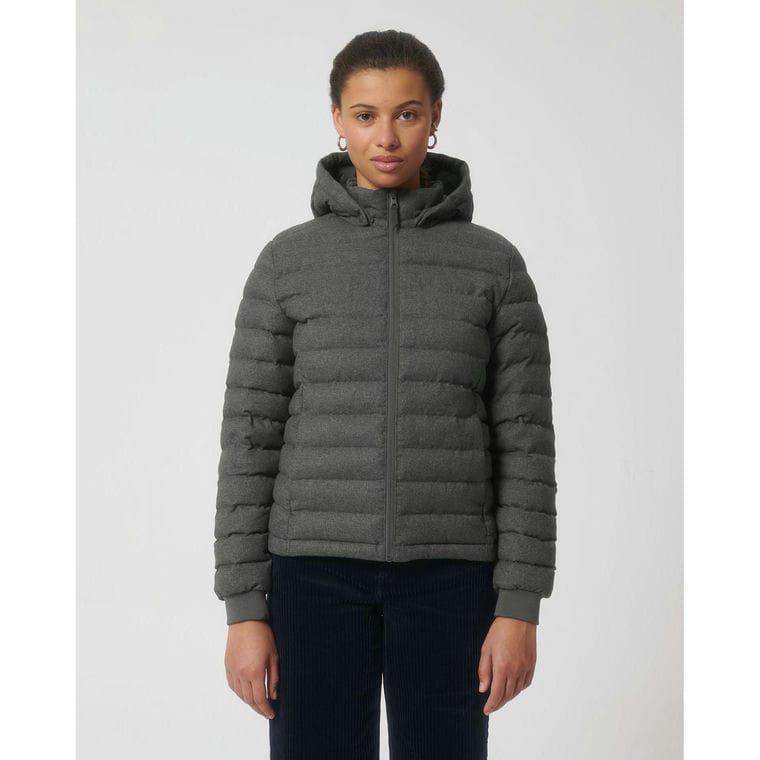 Jachetă căptușită pentru femei Stella Voyager Wool-Like  Deep Metal Heather Grey L