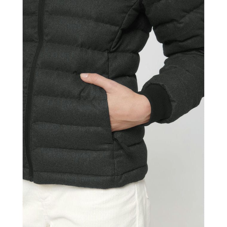 Jachetă căptușită pentru femei Stella Voyager Wool-Like  Dark Heather Grey XL