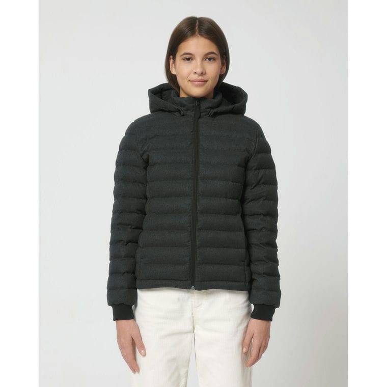 Jachetă căptușită pentru femei Stella Voyager Wool-Like  Dark Heather Grey XXL