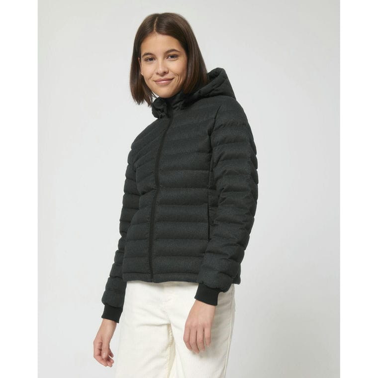 Jachetă căptușită pentru femei Stella Voyager Wool-Like  Dark Heather Grey XL