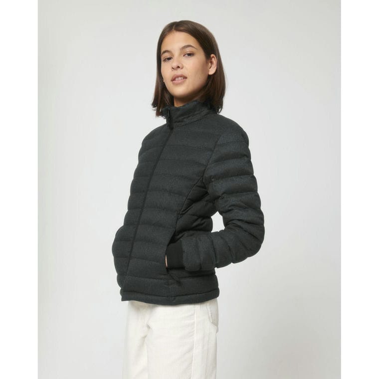 Jachetă căptușită pentru femei Stella Voyager Wool-Like  Dark Heather Grey XXL