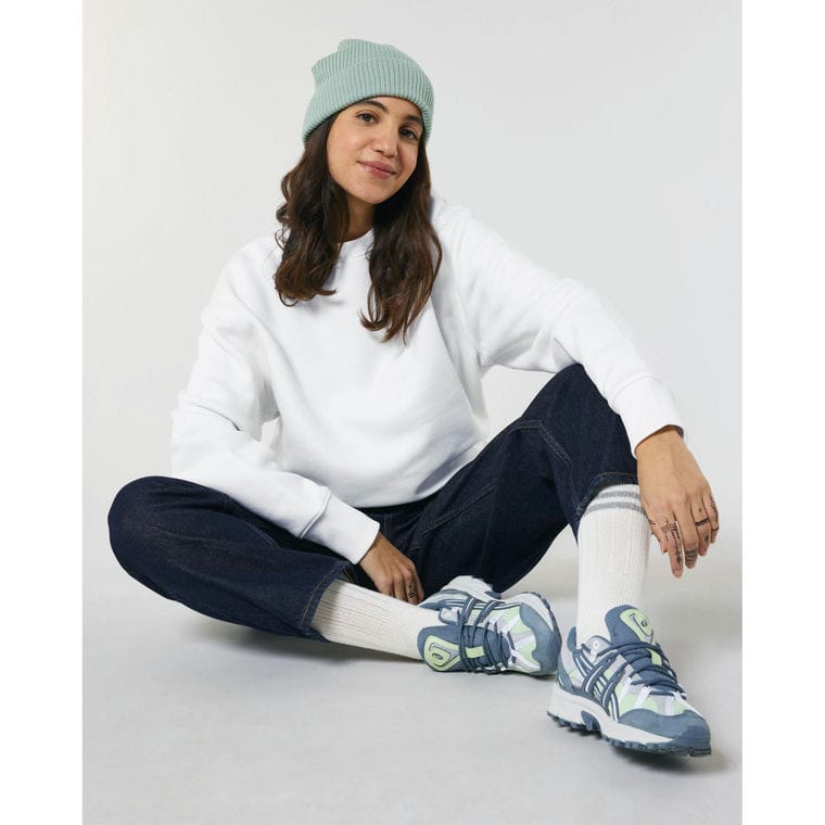 Bluză cu guler rotund Unisex Radder White S