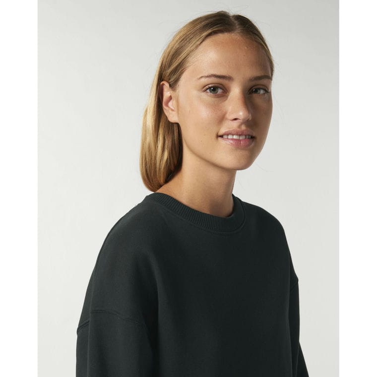 Bluză cu guler rotund Unisex Radder Black L