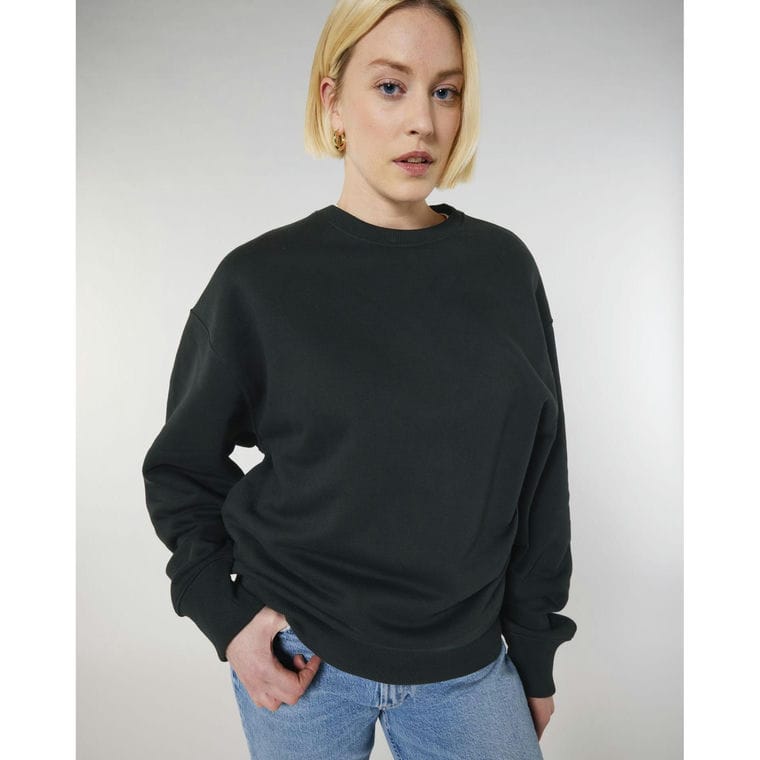 Bluză cu guler rotund Unisex Radder Black L