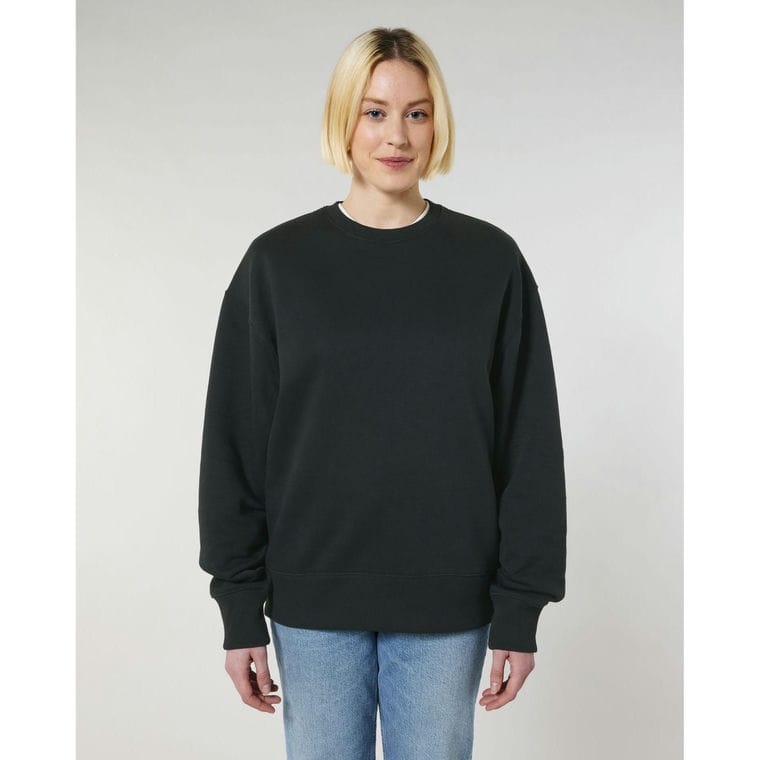 Bluză cu guler rotund Unisex Radder Black L