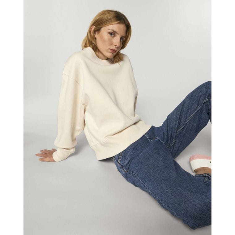 Bluză cu guler rotund Unisex Radder Natural Raw S