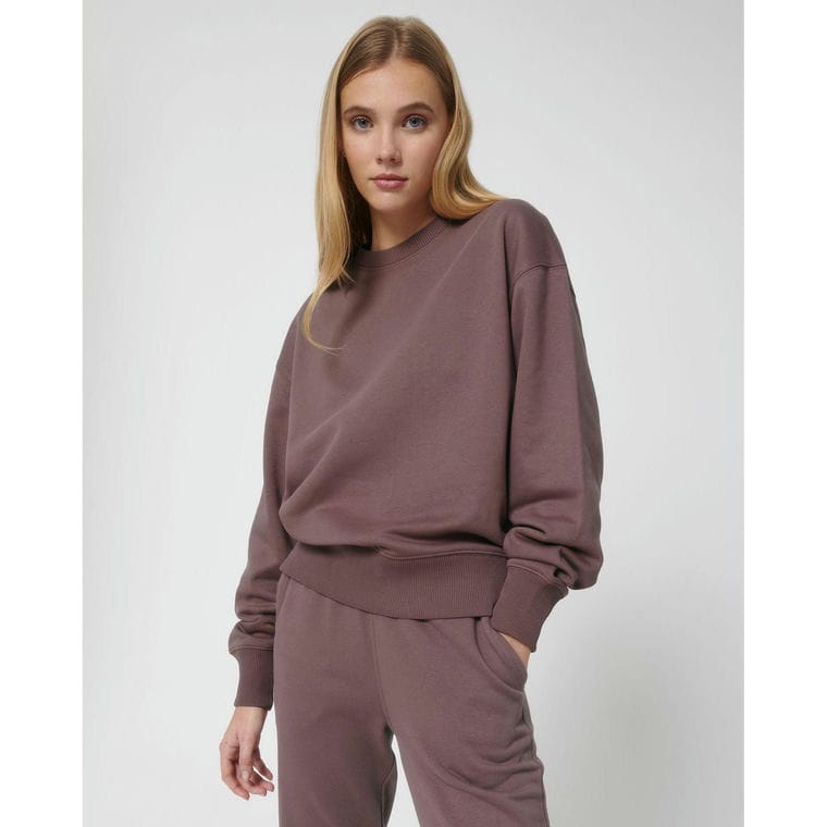 Bluză cu guler rotund Unisex Radder Kaffa Coffee XXL