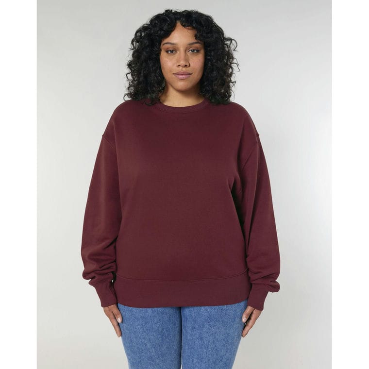 Bluză cu guler rotund Unisex Radder Burgundy XXL