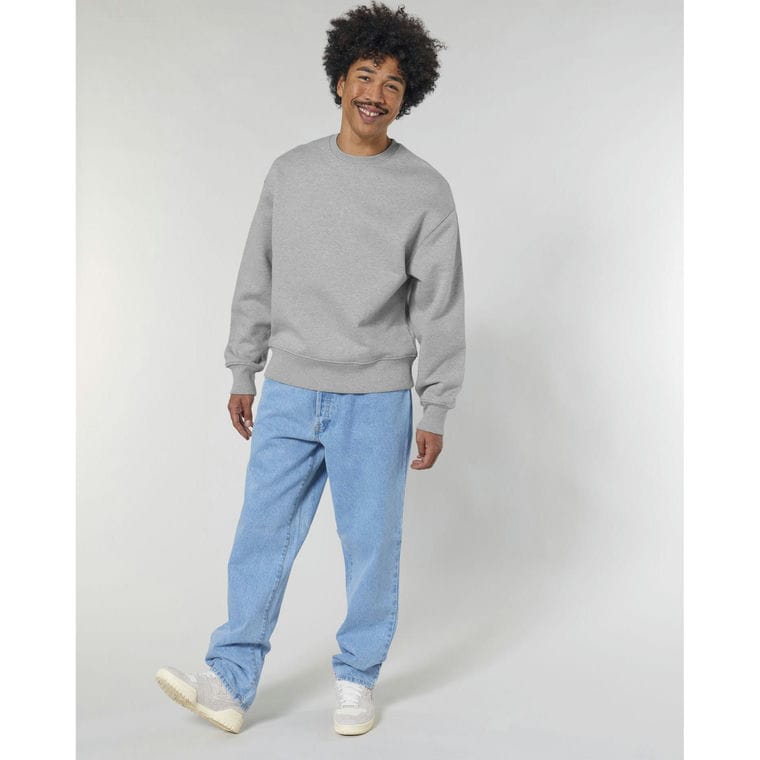 Bluză cu guler rotund Unisex Radder Heather Grey XXL