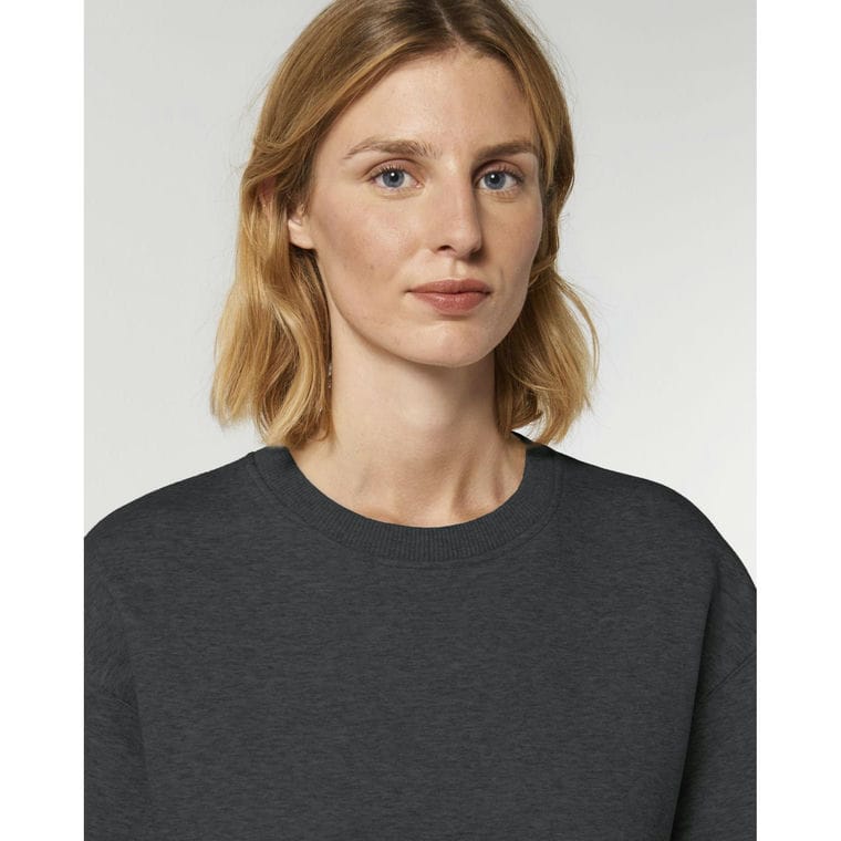 Bluză cu guler rotund Unisex Radder Dark Heather Grey XXL