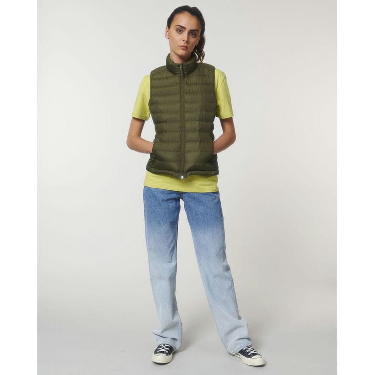 Vestă căptușită pentru femei Stella Climber British Khaki S