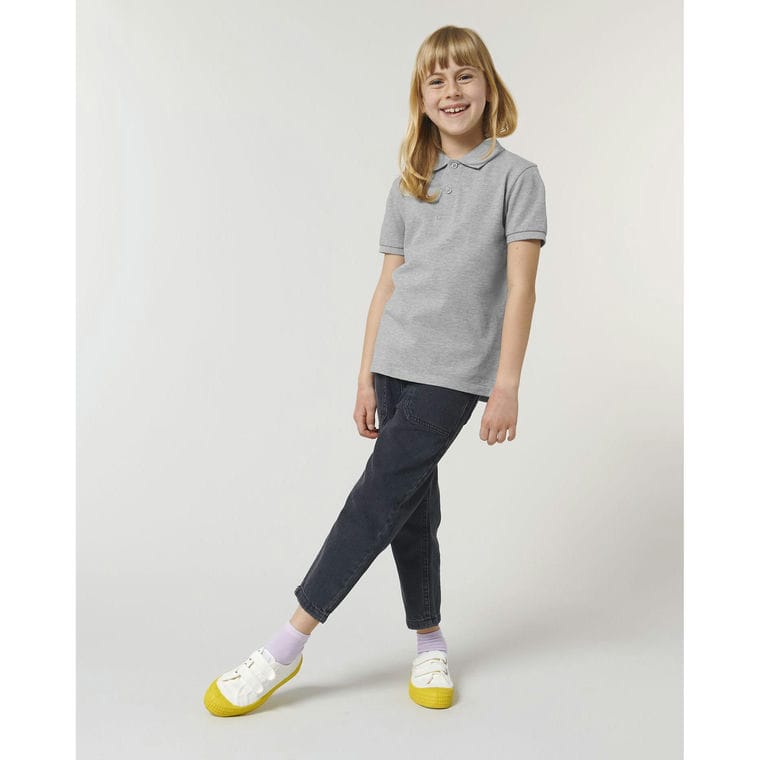 Tricou pentru copii Polo Mini Sprinter Heather Grey 12 - 14 ani