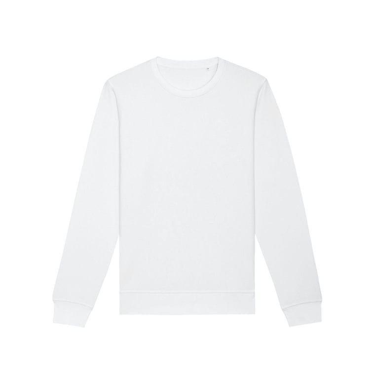 Bluză cu guler rotund Unisex Roller White