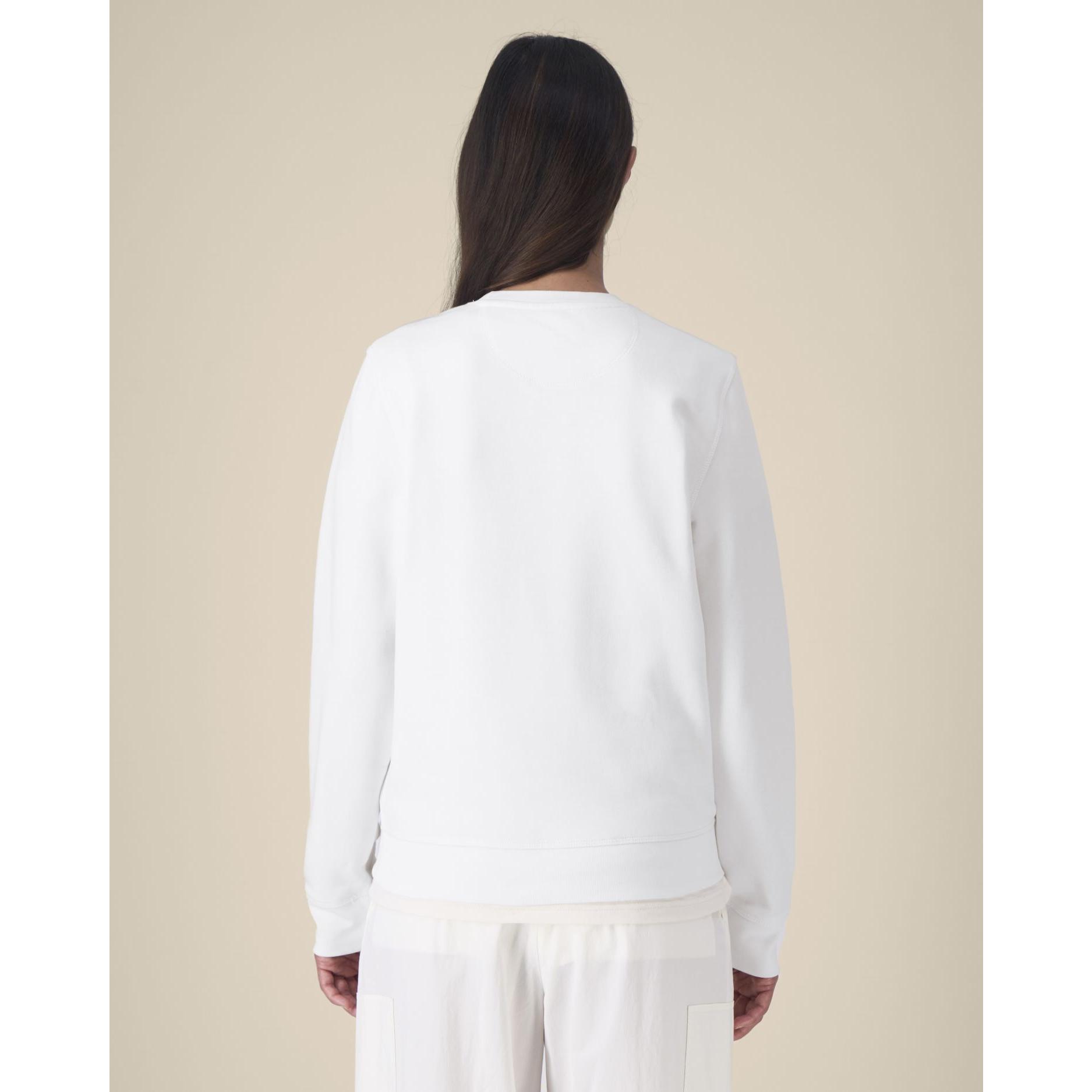 Bluză cu guler rotund Unisex Roller White L