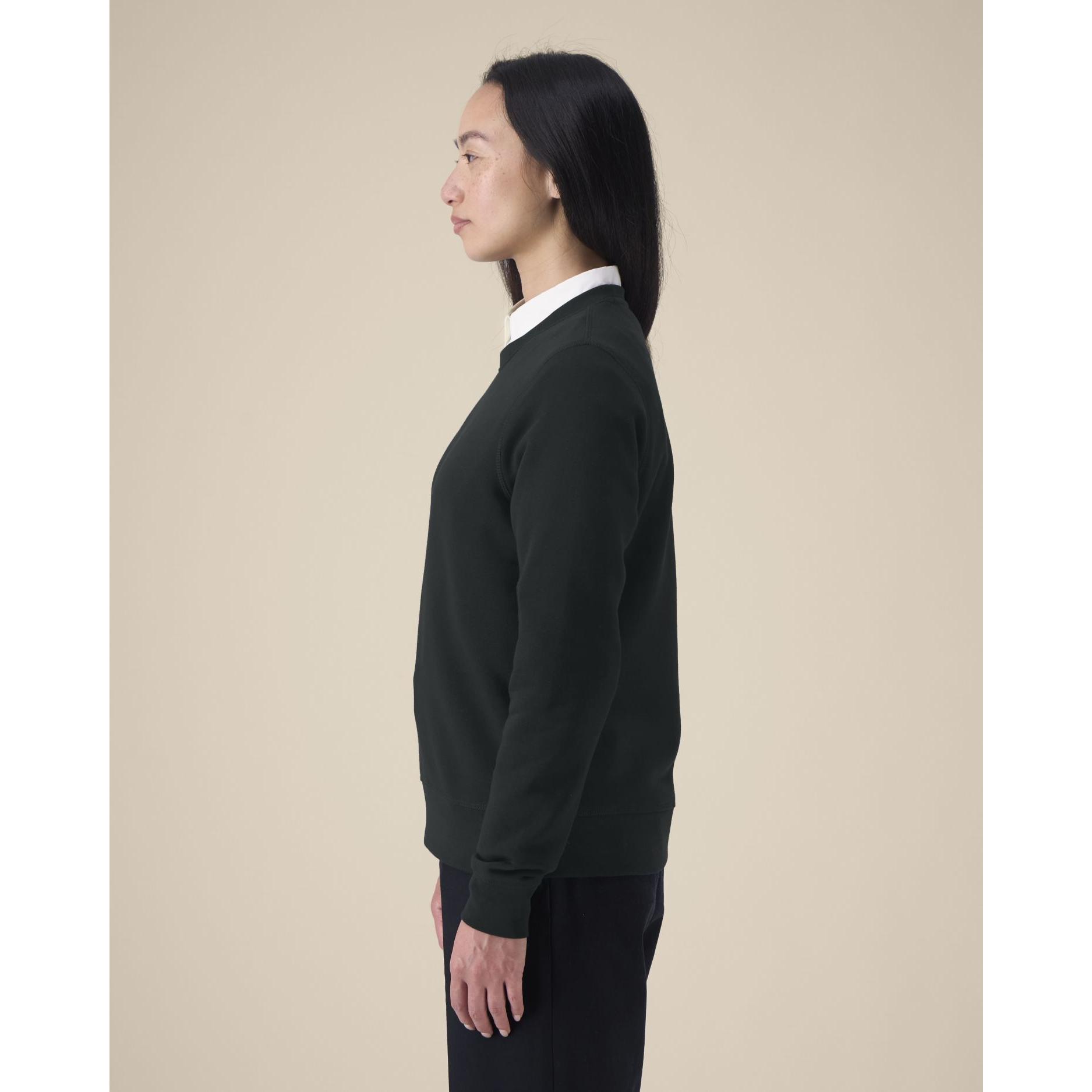 Bluză cu guler rotund Unisex Roller Black 4XL