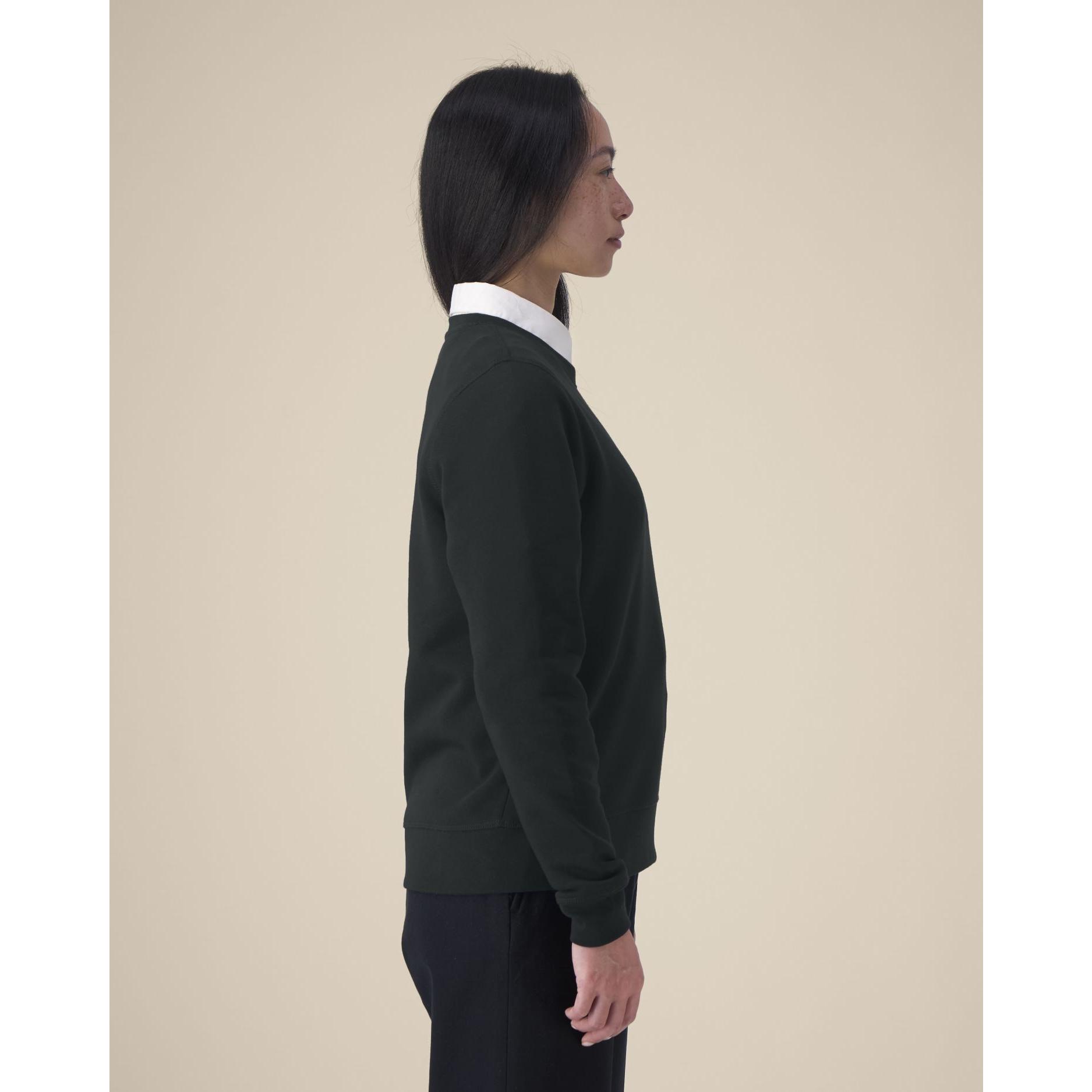 Bluză cu guler rotund Unisex Roller Black 4XL