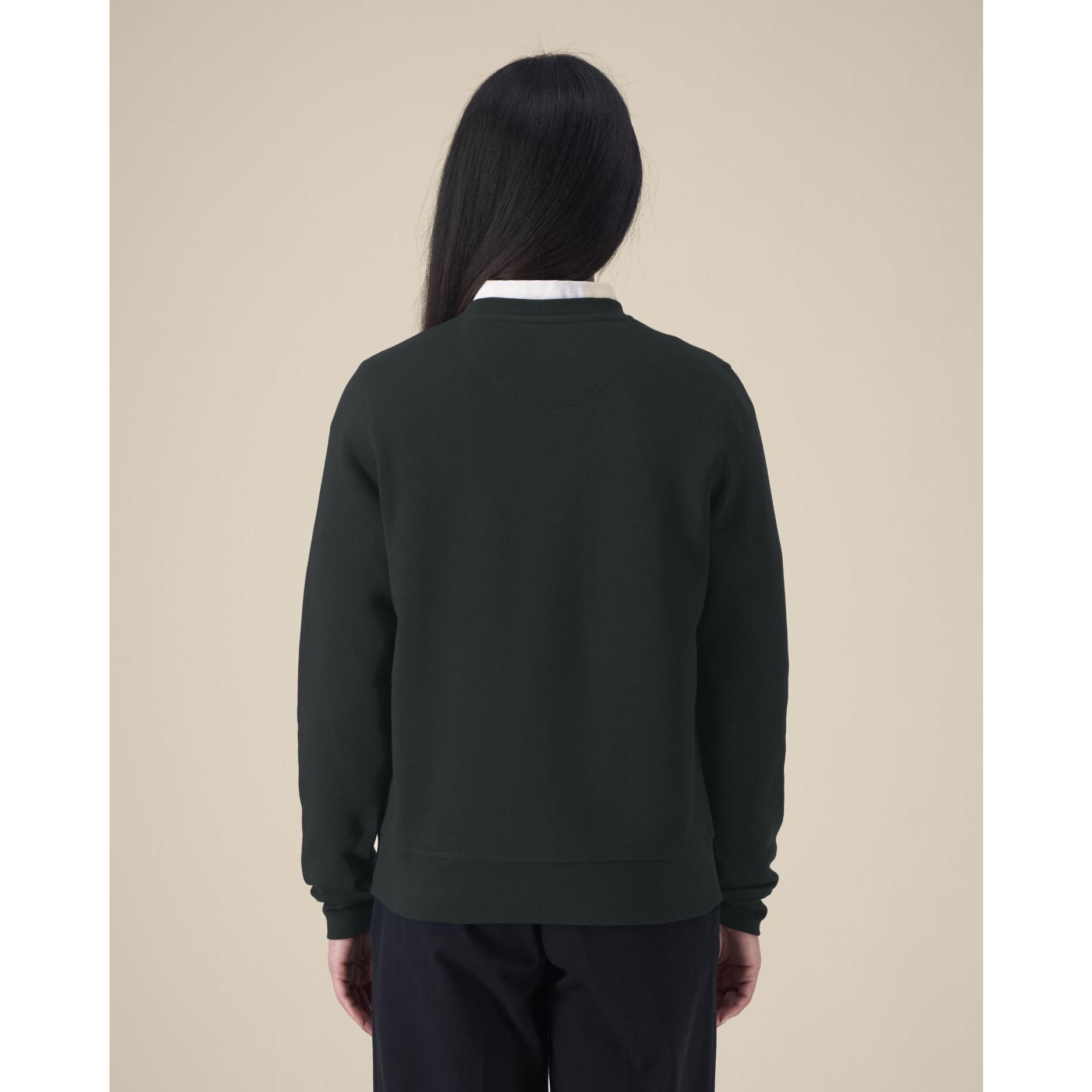 Bluză cu guler rotund Unisex Roller Black 4XL