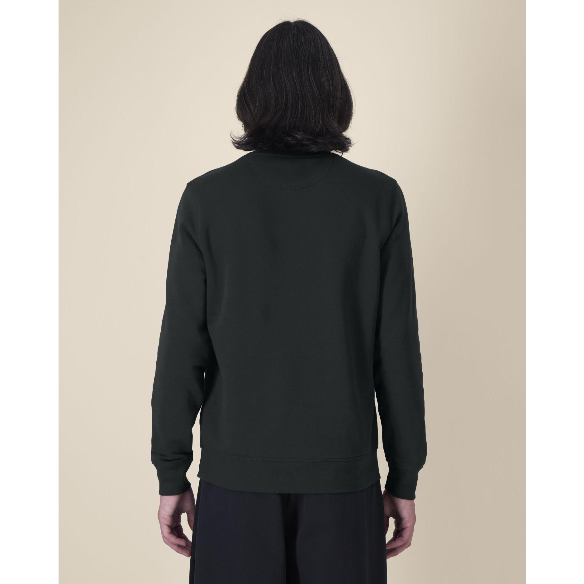 Bluză cu guler rotund Unisex Roller Black 4XL