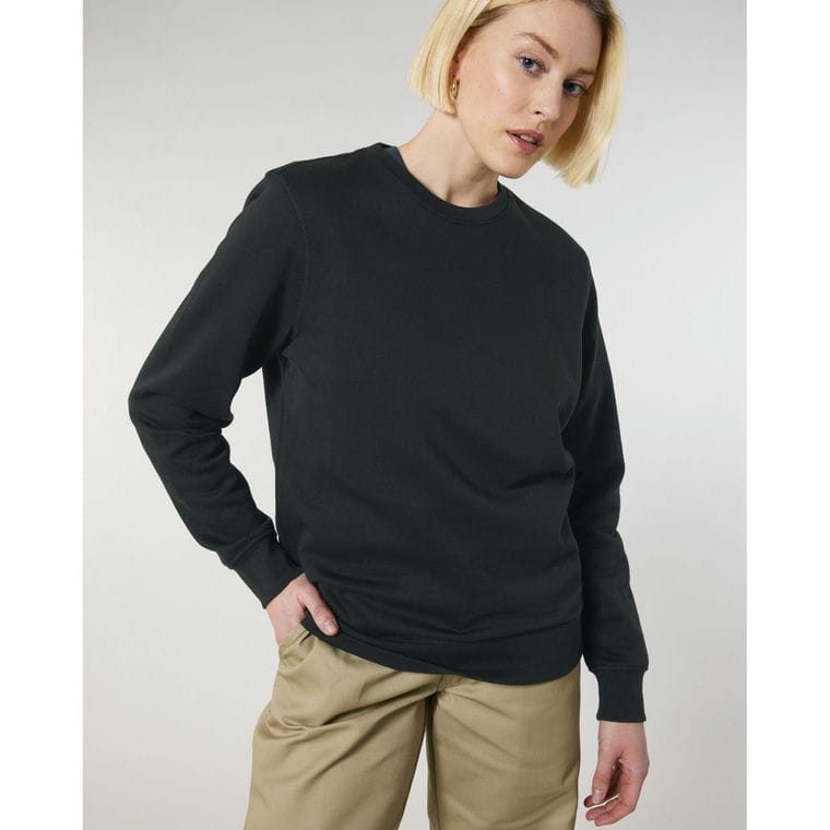 Bluză cu guler rotund Unisex Roller Black L