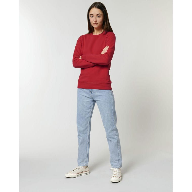 Bluză cu guler rotund Unisex Roller Red XXL