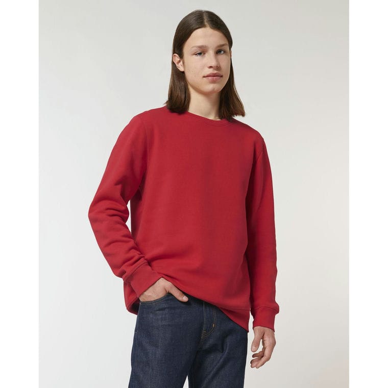 Bluză cu guler rotund Unisex Roller Red XXL