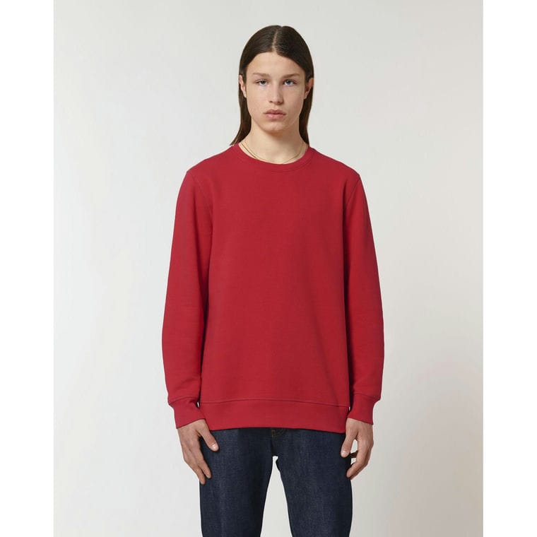 Bluză cu guler rotund Unisex Roller Red XXL