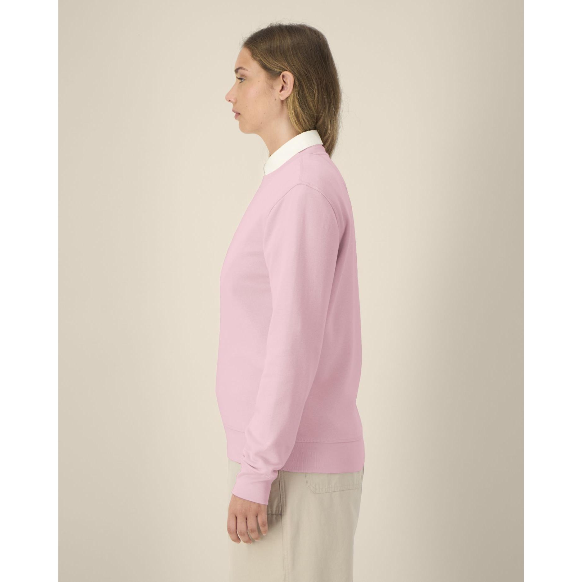 Bluză cu guler rotund Unisex Roller Cotton Pink L