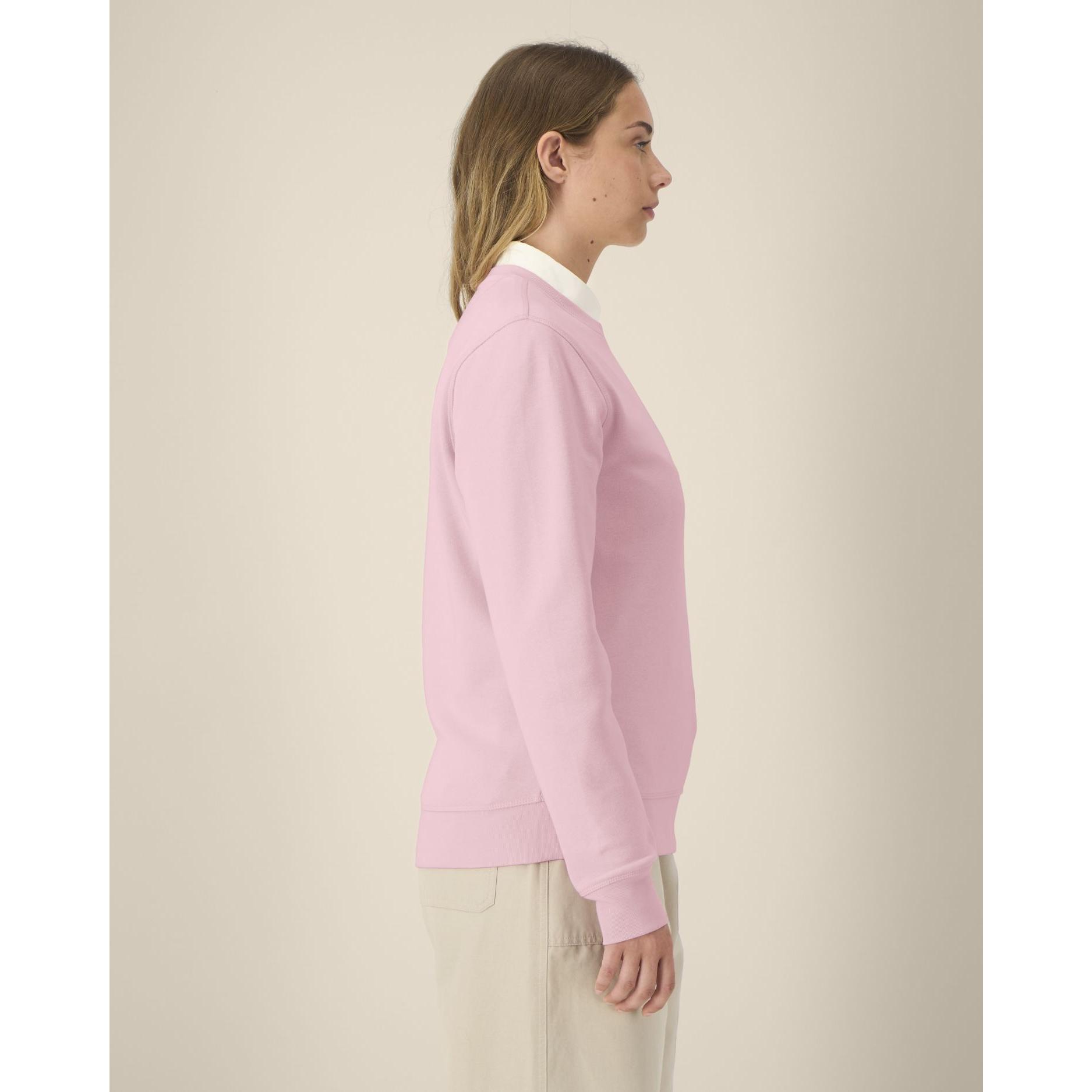 Bluză cu guler rotund Unisex Roller Cotton Pink L