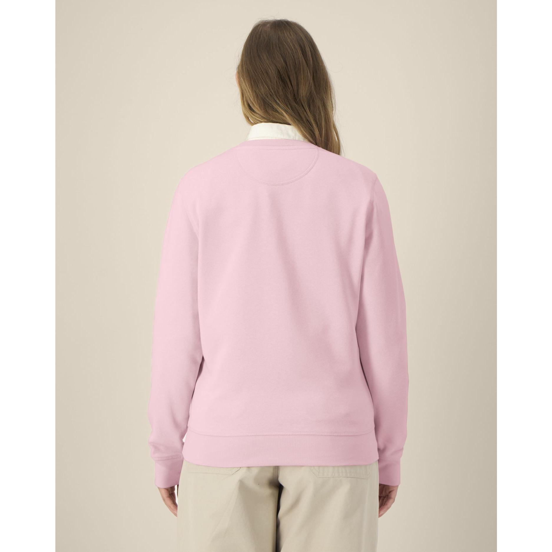Bluză cu guler rotund Unisex Roller Cotton Pink L
