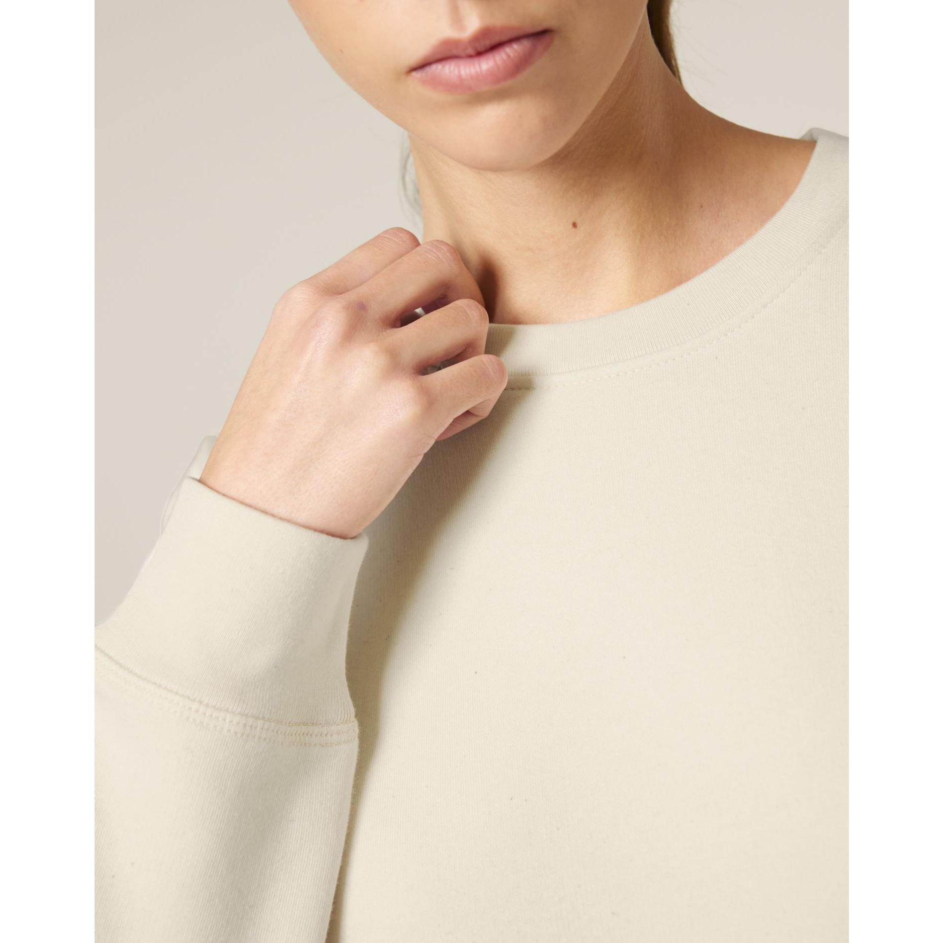Bluză cu guler rotund Unisex Roller Natural Raw L