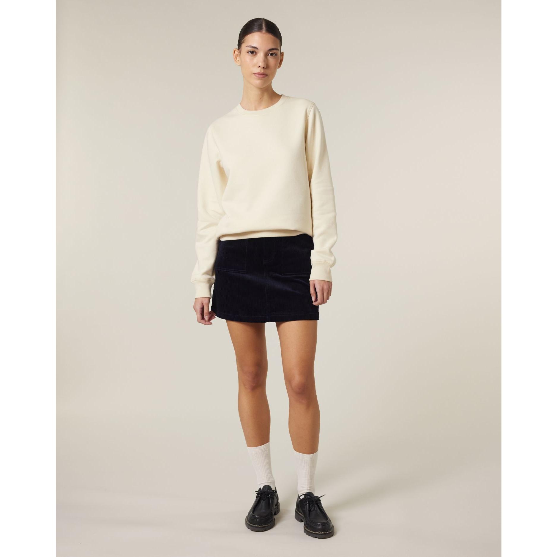 Bluză cu guler rotund Unisex Roller Natural Raw L