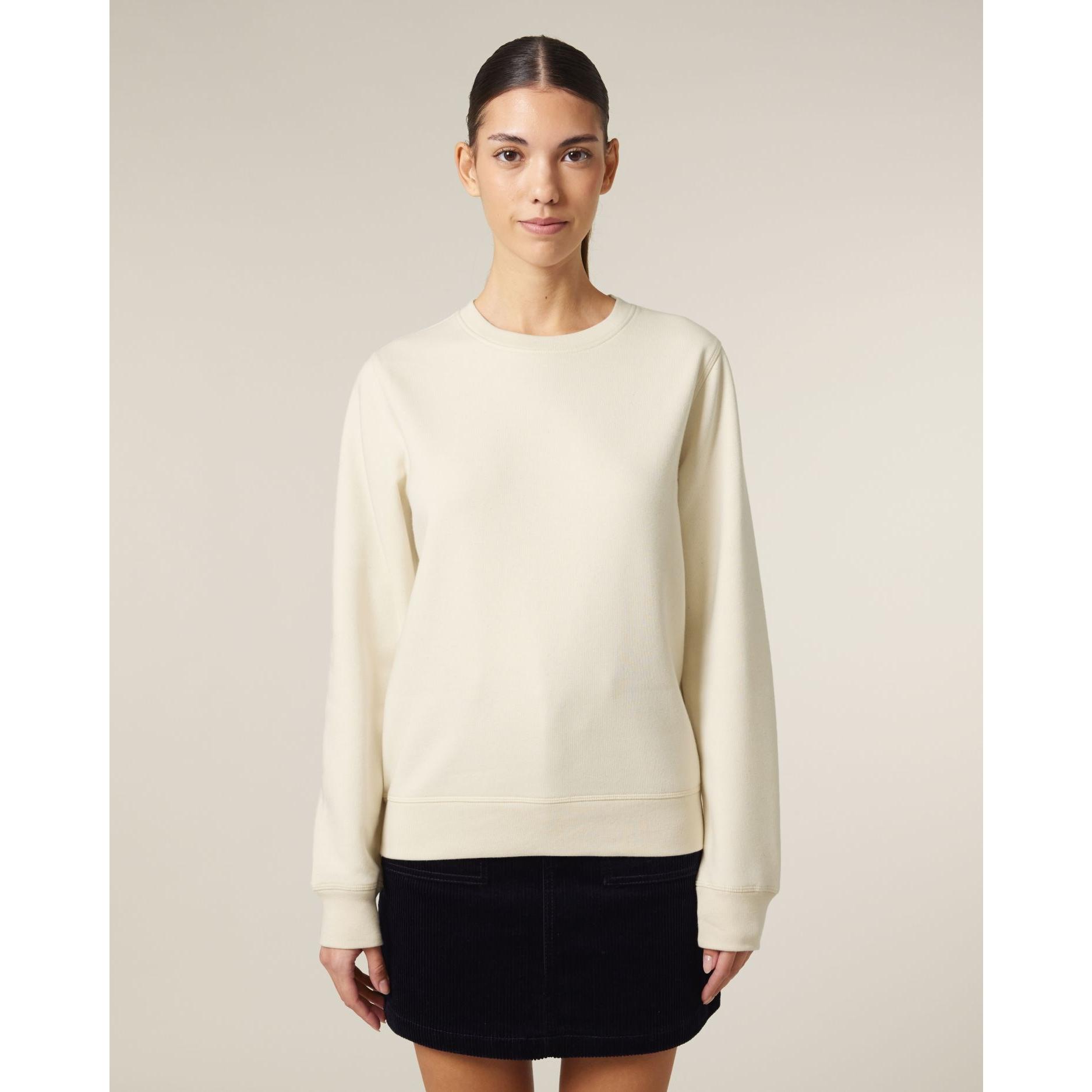 Bluză cu guler rotund Unisex Roller Natural Raw L