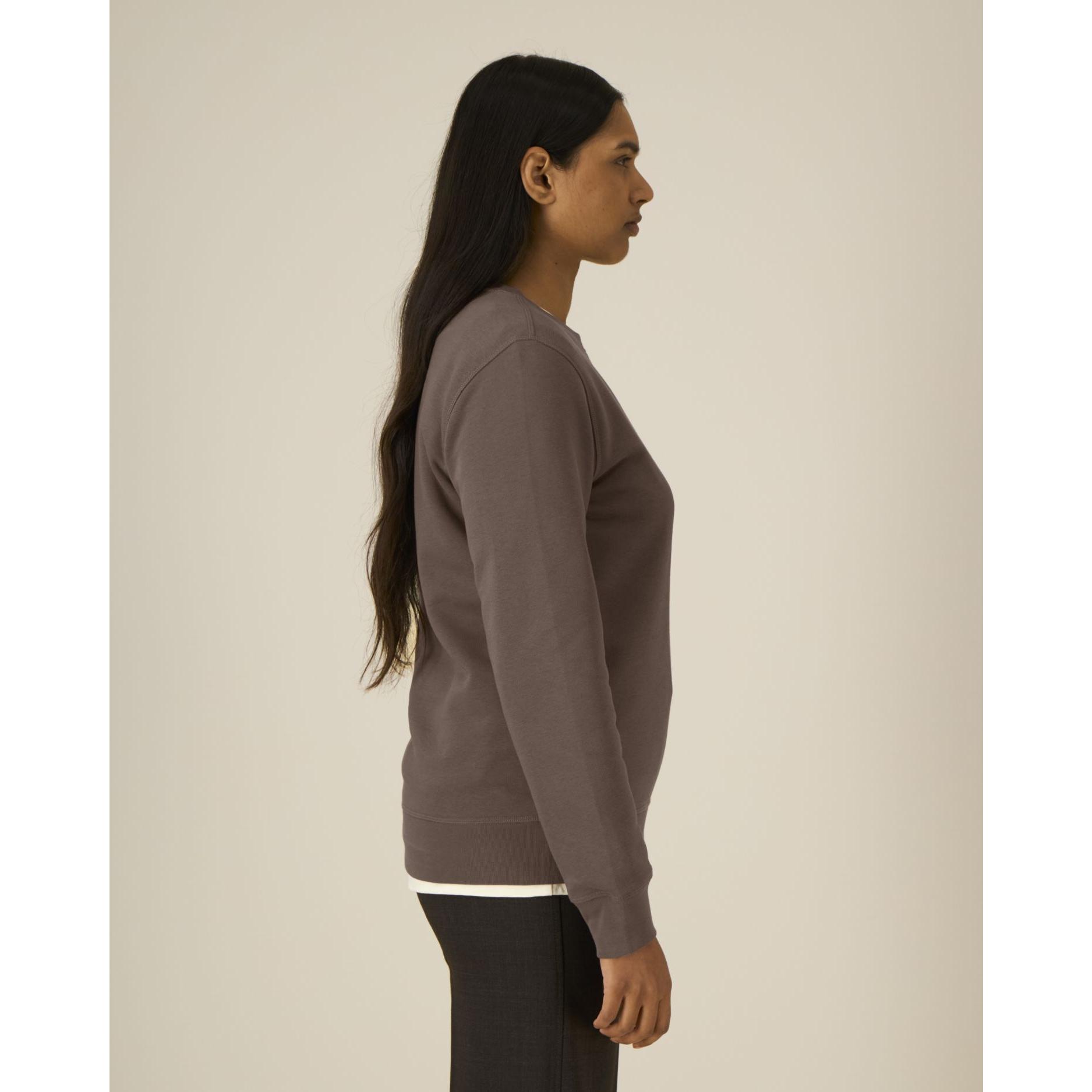 Bluză cu guler rotund Unisex Roller Mocha L