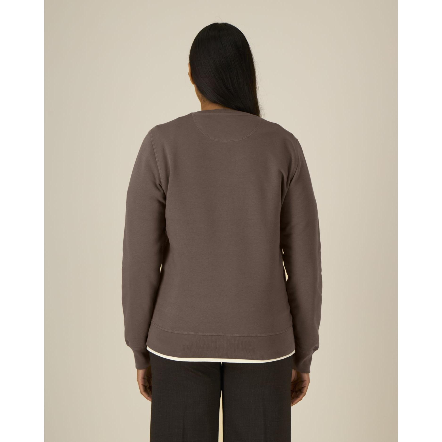 Bluză cu guler rotund Unisex Roller Mocha L