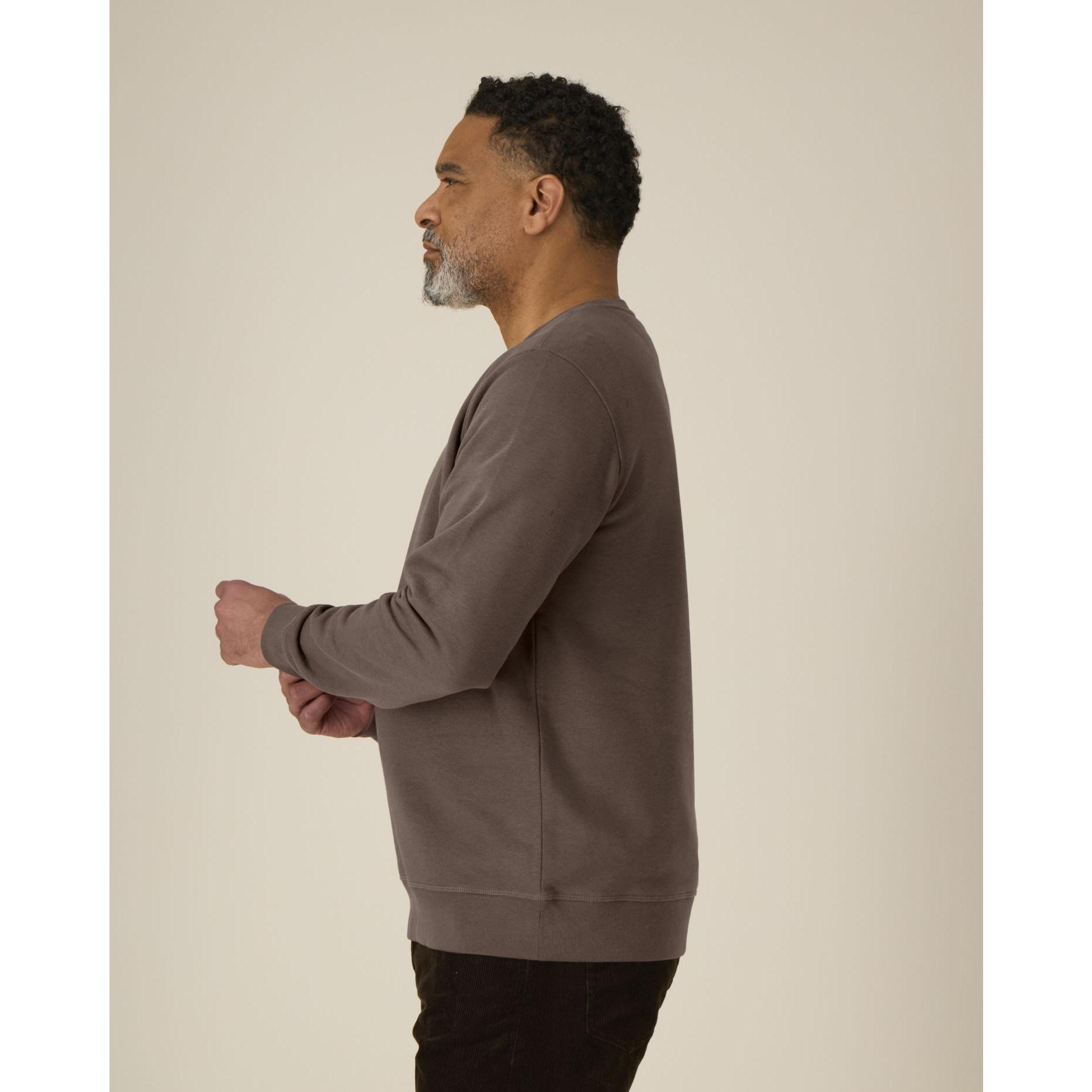 Bluză cu guler rotund Unisex Roller Mocha L