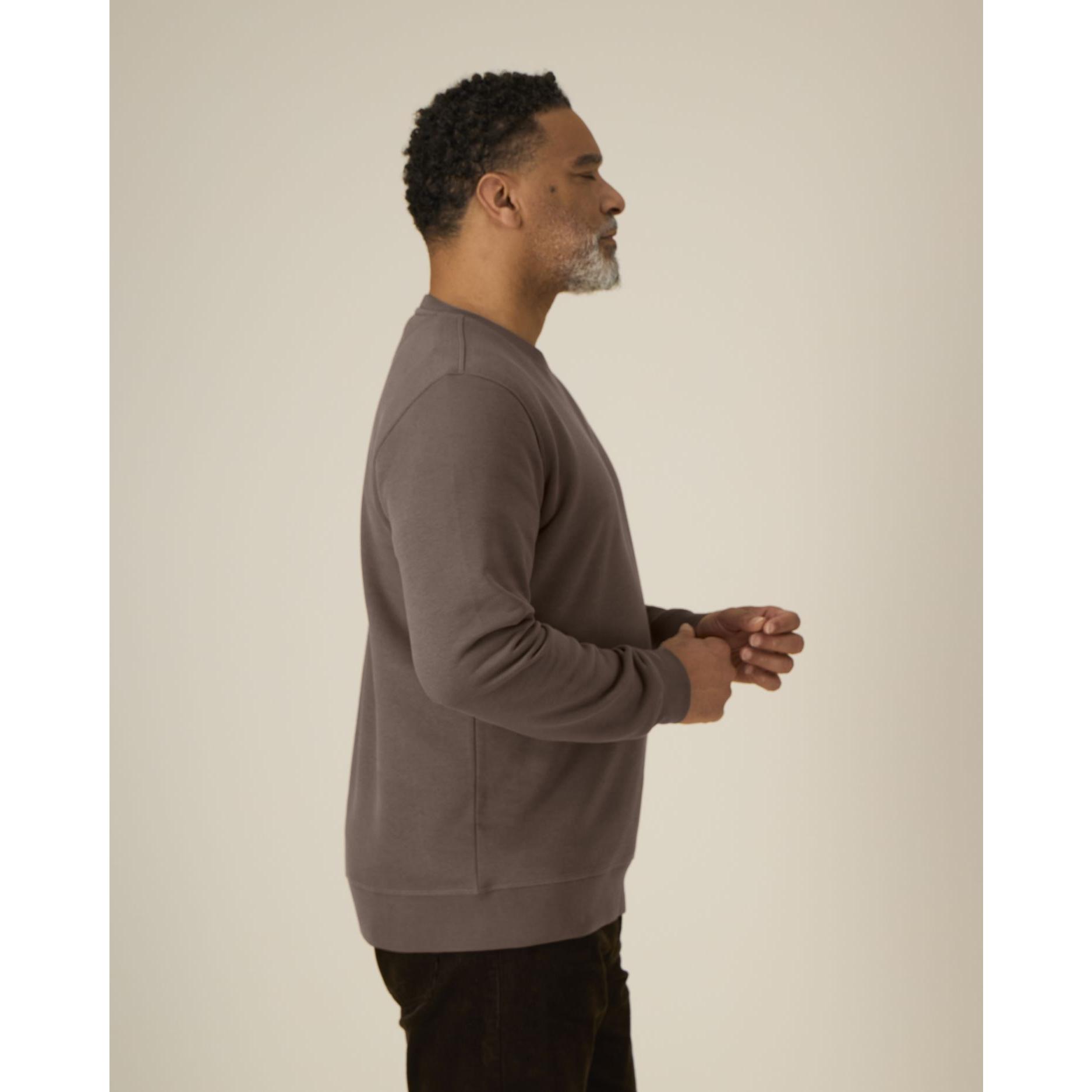 Bluză cu guler rotund Unisex Roller Mocha L