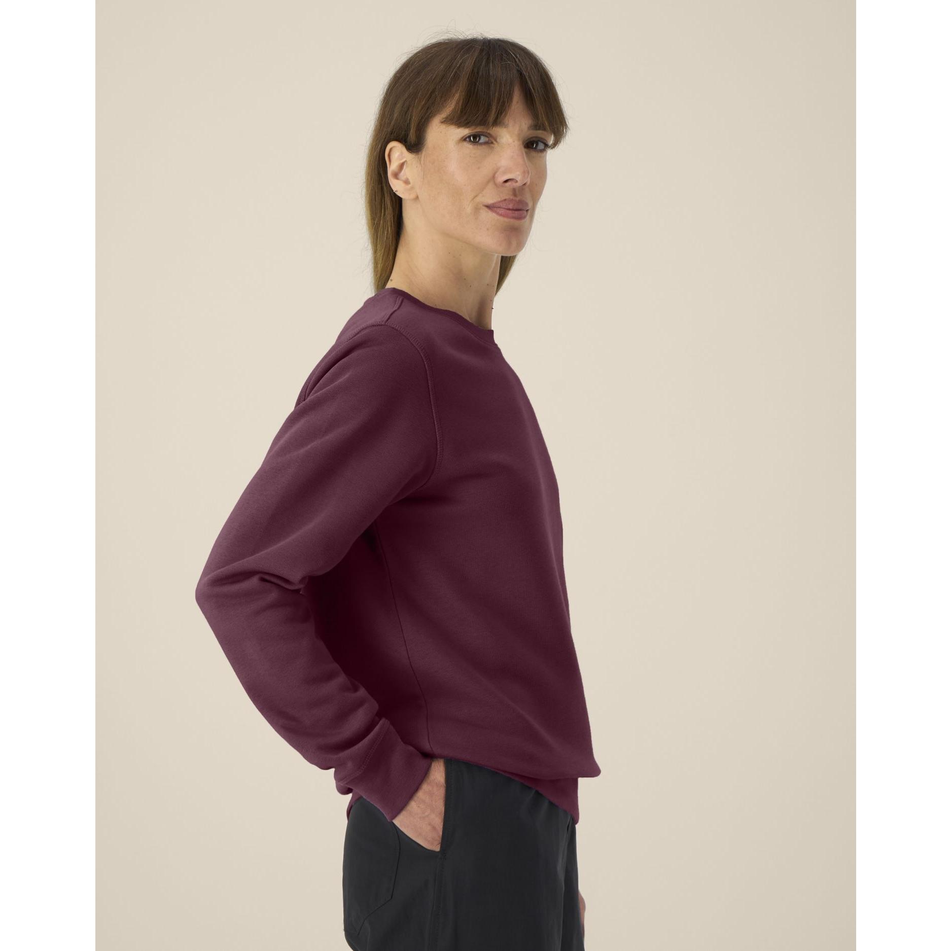 Bluză cu guler rotund Unisex Roller Deep Plum L