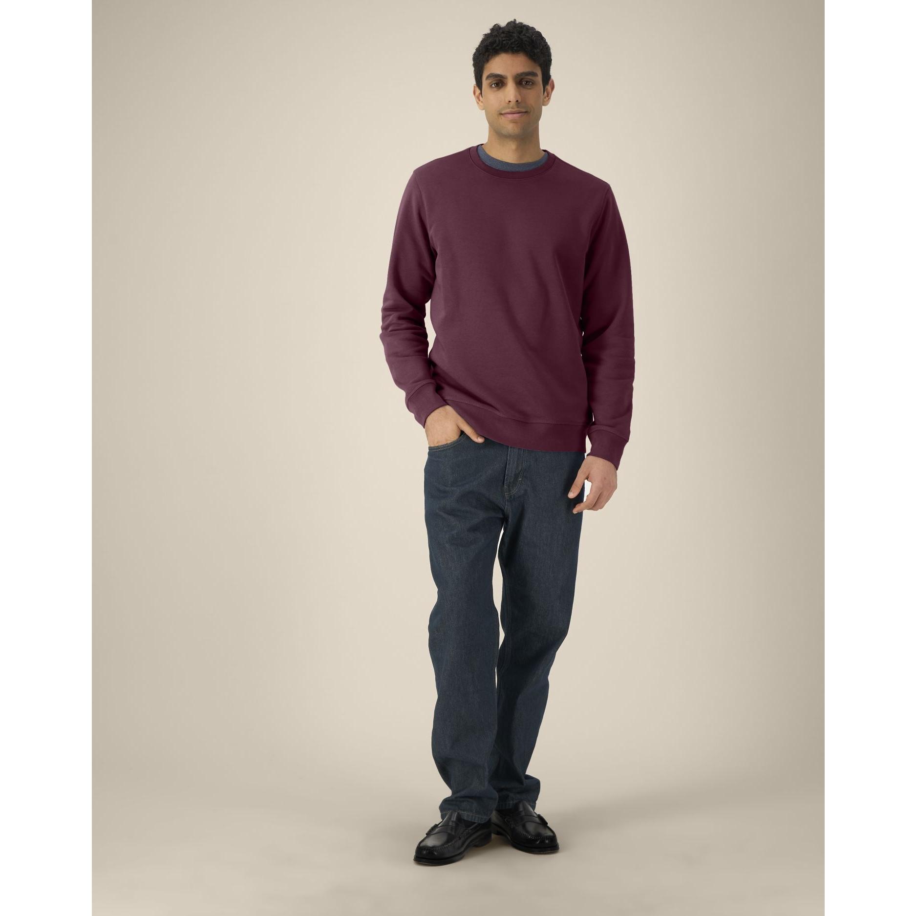 Bluză cu guler rotund Unisex Roller Deep Plum L