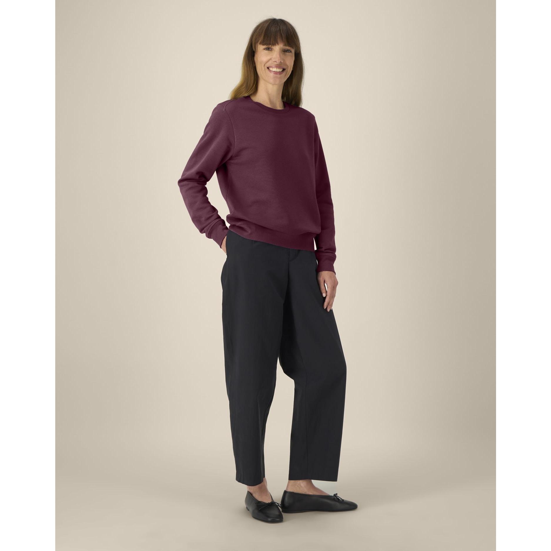 Bluză cu guler rotund Unisex Roller Deep Plum L