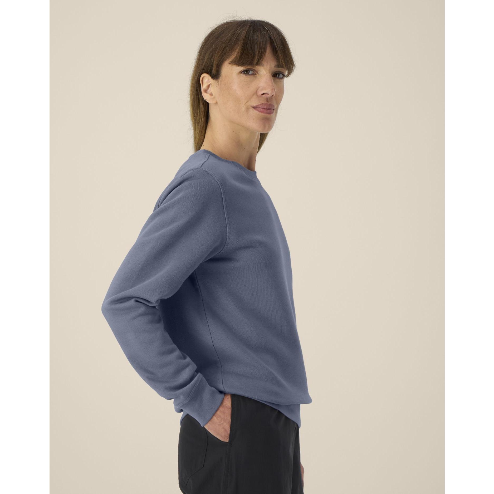 Bluză cu guler rotund Unisex Roller Blue Grey L