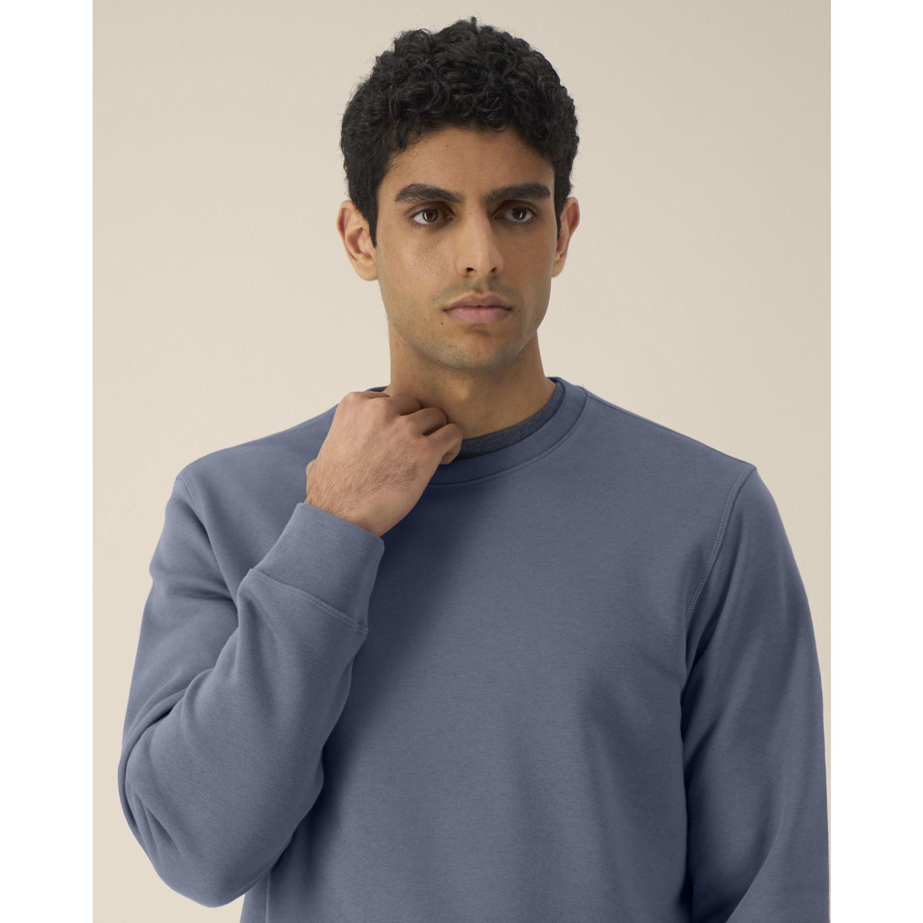 Bluză cu guler rotund Unisex Roller Blue Grey L