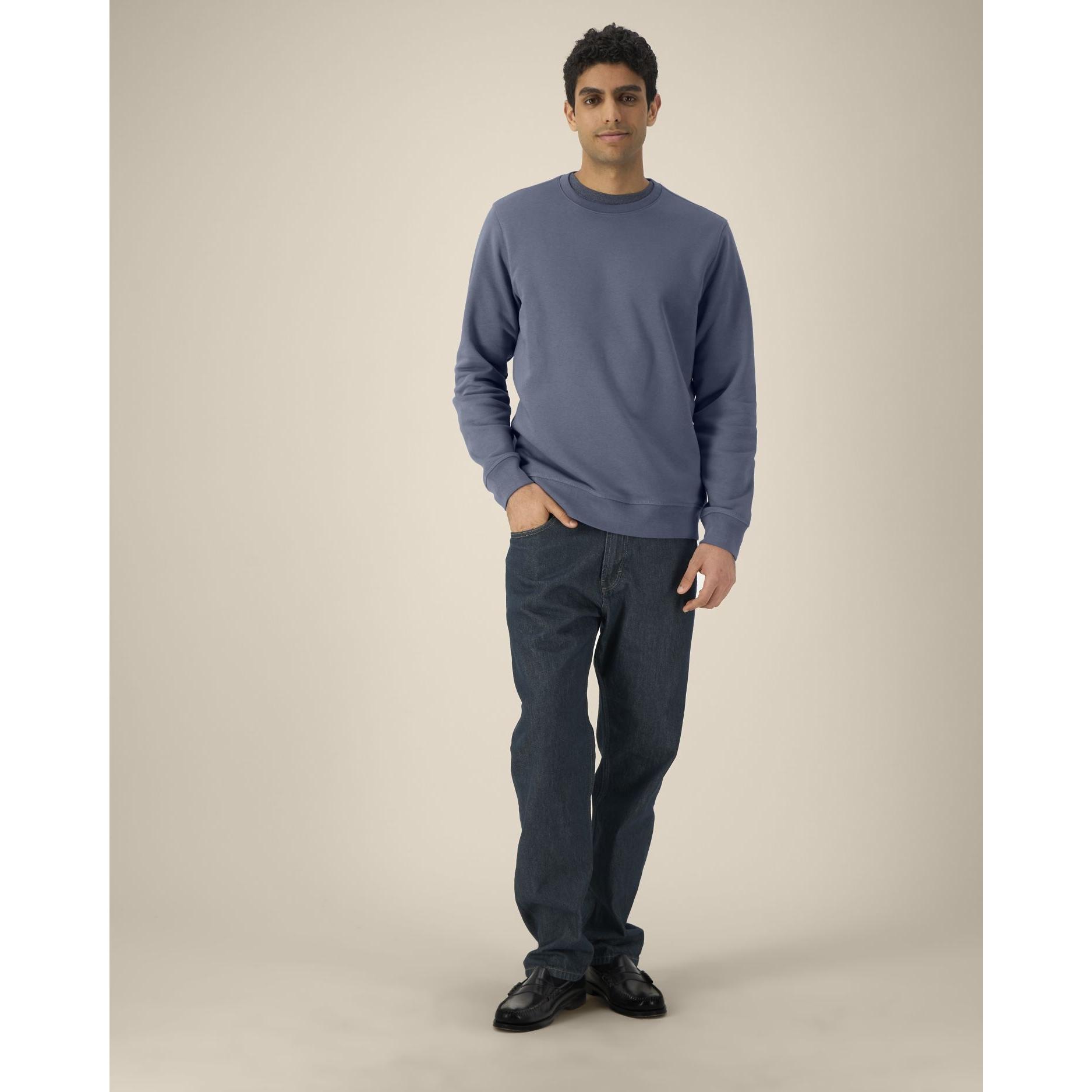 Bluză cu guler rotund Unisex Roller Blue Grey L