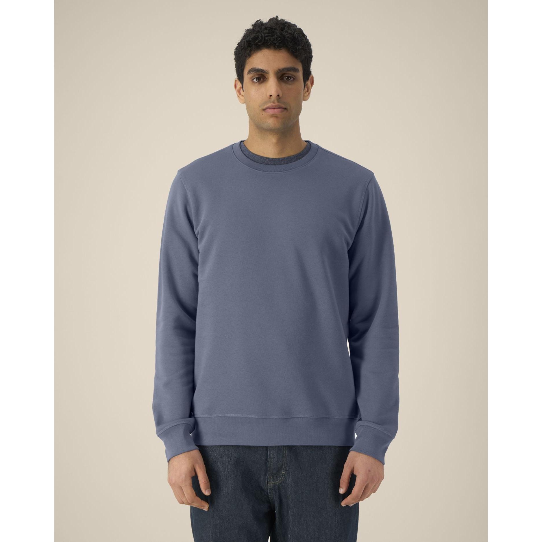 Bluză cu guler rotund Unisex Roller Blue Grey L