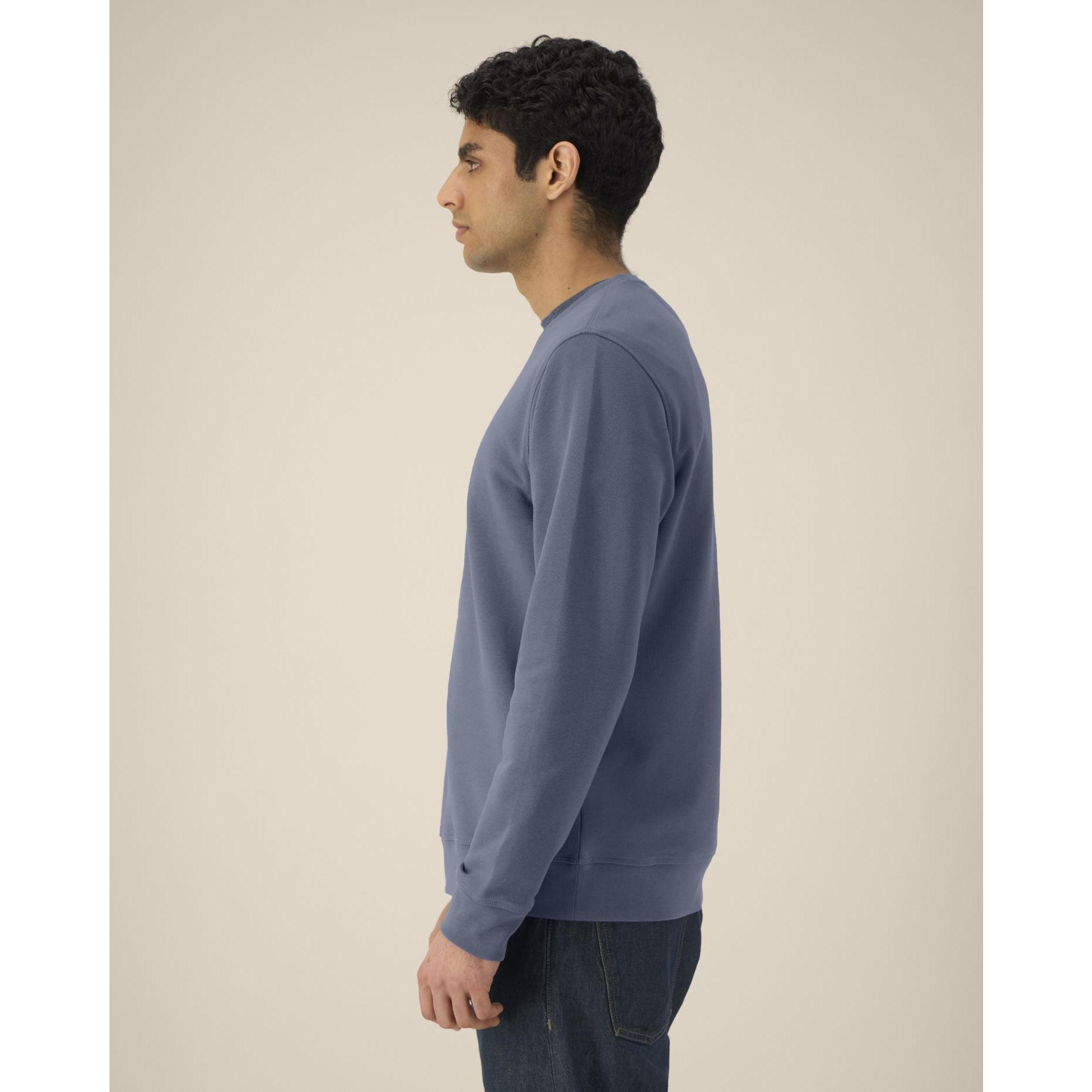 Bluză cu guler rotund Unisex Roller Blue Grey L